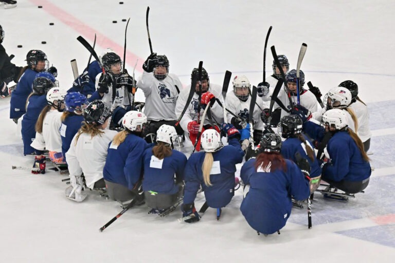 Women's sled hockey development camp in Finland