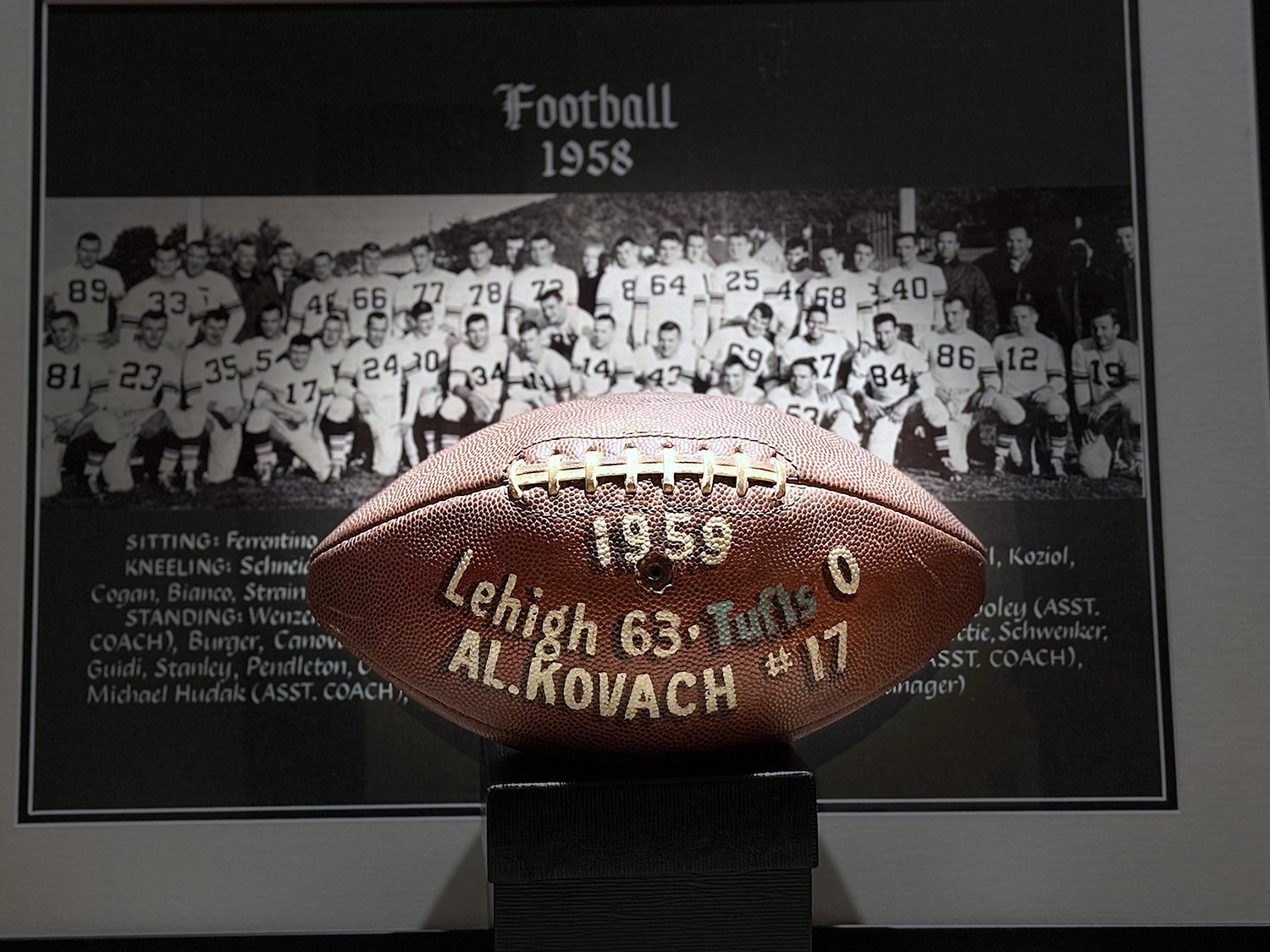 Kovach Sr college football team picture for My Spin