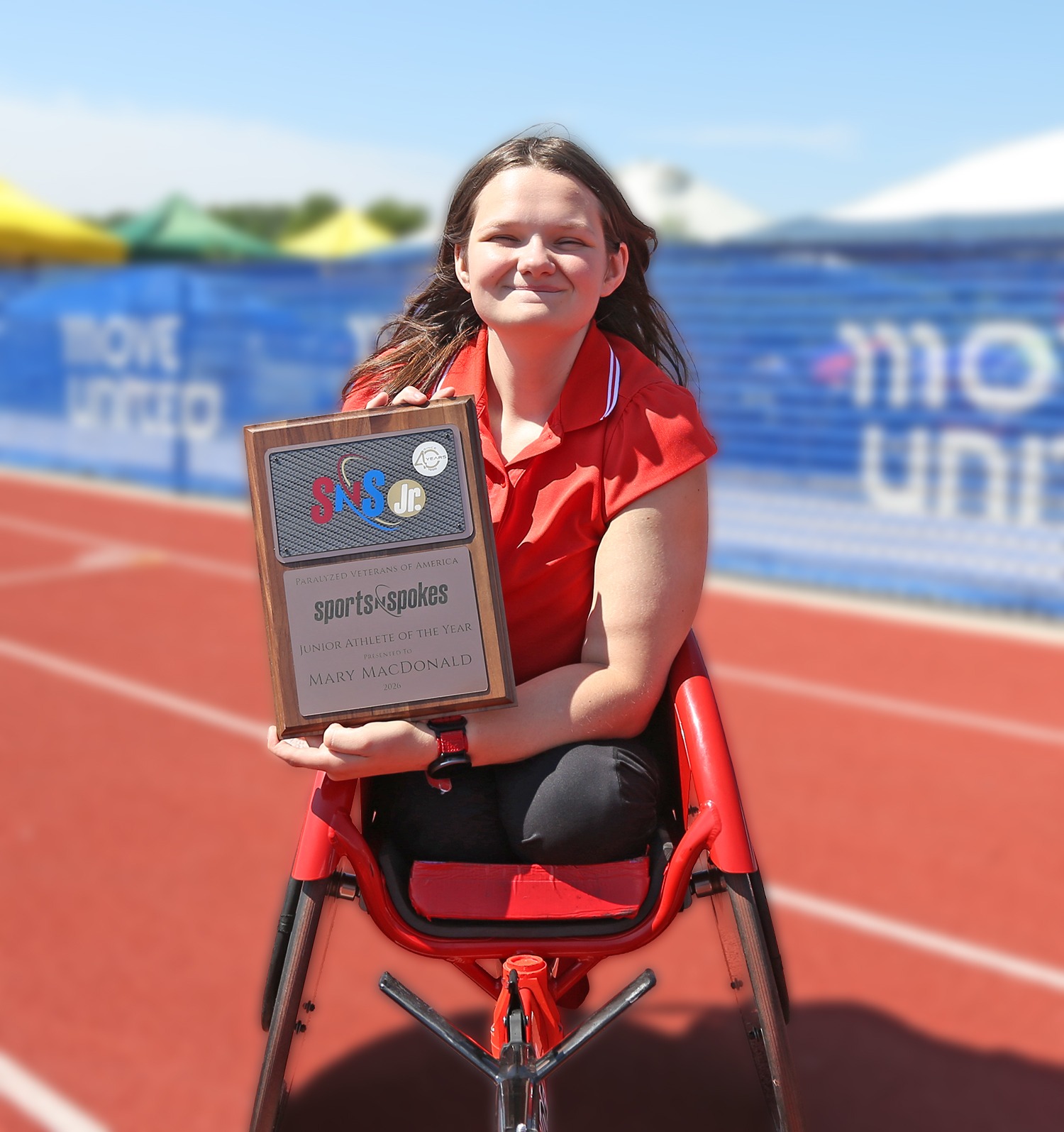 SNSJAY Mary MacDonald with award