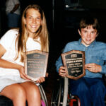 Ashley Hovey and Tyler Byers with their awards in 1995. (SNS file photo).