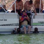 People of all ages gathered at Bartlett Lake in Carefree, Ariz., to give kayaking, water skiing and fishing a try.