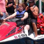 People of all ages gathered at Bartlett Lake in Carefree, Ariz., to give kayaking, water skiing and fishing a try.
