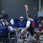 Coaches with Wheelchair Lacrosse USA held a lacrosse clinic to help promote and introduce the sport to a group of local Phoenix, Ariz., athletes. (Photo by Christopher Di Virgilio).
