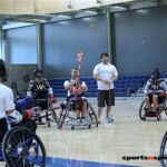 Coaches with Wheelchair Lacrosse USA held a lacrosse clinic to help promote and introduce the sport to a group of local Phoenix, Ariz., athletes. (Photo by Christopher Di Virgilio).