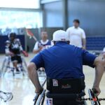 Coaches with Wheelchair Lacrosse USA held a lacrosse clinic to help promote and introduce the sport to a group of local Phoenix, Ariz., athletes. (Photo by Christopher Di Virgilio).