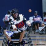 Coaches with Wheelchair Lacrosse USA held a lacrosse clinic to help promote and introduce the sport to a group of local Phoenix, Ariz., athletes. (Photo by Christopher Di Virgilio).