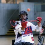 Coaches with Wheelchair Lacrosse USA held a lacrosse clinic to help promote and introduce the sport to a group of local Phoenix, Ariz., athletes. (Photo by Christopher Di Virgilio).