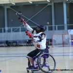 Coaches with Wheelchair Lacrosse USA held a lacrosse clinic to help promote and introduce the sport to a group of local Phoenix, Ariz., athletes. (Photo by Christopher Di Virgilio).