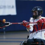 Coaches with Wheelchair Lacrosse USA held a lacrosse clinic to help promote and introduce the sport to a group of local Phoenix, Ariz., athletes. (Photo by Christopher Di Virgilio).