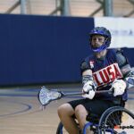 Coaches with Wheelchair Lacrosse USA held a lacrosse clinic to help promote and introduce the sport to a group of local Phoenix, Ariz., athletes. (Photo by Christopher Di Virgilio).