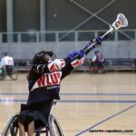 Coaches with Wheelchair Lacrosse USA held a lacrosse clinic to help promote and introduce the sport to a group of local Phoenix, Ariz., athletes. (Photo by Christopher Di Virgilio).