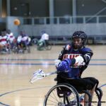 Coaches with Wheelchair Lacrosse USA held a lacrosse clinic to help promote and introduce the sport to a group of local Phoenix, Ariz., athletes. (Photo by Christopher Di Virgilio).