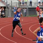 Determined to win at the 2019 Adaptive Sports USA Junior Nationals in Minn. (Photo by Christopher Di Virgilio).