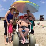 Family time for Clark (center) at Galveston Beach.