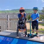 Delmace hitting the WCMX skatepark.