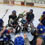 Team huddle at the 2019 Wheelchair Lacrosse USA Tournament in Long Island, NY. (Photo by Christopher Di Virgilio/SNS)