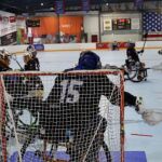 Protecting the net at the 2019 Wheelchair Lacrosse USA Tournament in Long Island, NY. (Photo by Christopher Di Virgilio/SNS).