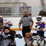 The ball is in play at the 2019 Wheelchair Lacrosse USA Tournament in Long Island, NY. (Photo by Christopher Di Virgilio/SNS).