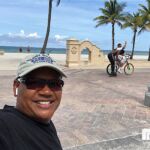 Joseph Russel enjoying the day at Dania Beach in Fla.