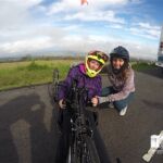 Megan off for a little 25-mile bike ride down the Hawaii's volcano Haleakala