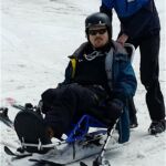 Michael enjoying adaptive skiing in Tahoe