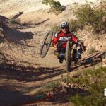 Brad racing the slalom course at Bootleg Canyon, Nevada