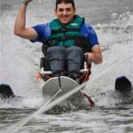 Drew takes part in the Brady Samson Memorial Water Sports Day in Bottineau, ND.