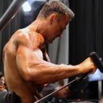 Wheelchair bodybuilder Steve Lister pumps up before taking the stage at the 2019 Mr. Olympia in Las Vegas, Nev. (Photo by Christopher DiVirgilio/SNS).