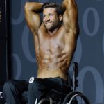 Fifth-place winner, Bradley Betts on stage at the 2019 Mr. olympia in Las Vegas, Nev. (Photo by Christopher DiVirgilio/SNS).