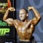 Sixth-place winner, Tyler Brey on stage at the 2019 Mr. olympia in Las Vegas, Nev. (Photo by Christopher DiVirgilio/SNS).