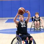 Number 32, Seth Horne earned a free-throw during the 2019 West Coast Conference in Mesa, Ariz. (Photo by Christopher DiVirgilio).