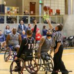 Tipoff between the Phoenix Suns and Wolfpack at the 21st Annual D1 Wheelchair Basketball Tournament in Phoenix, Ariz. (Photo by Christopher Di Virgilio).