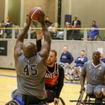 The Wolfpack and the Suns during a game at the 21st Annual D1 Wheelchair Basketball Tournament in Phoenix, Ariz. (Photo by Christopher Di Virgilio).