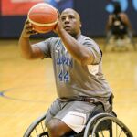 The Wolfpack's Perry Price makes a free throw during a game at the 21st Annual D1 Wheelchair Basketball Tournament in Phoenix, Ariz. (Photo by Christopher Di Virgilio).