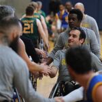 All friends in the end at the 21st Annual D1 Wheelchair Basketball Tournament in Phoenix, Ariz. (Photo by Christopher Di Virgilio).