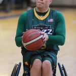 Darrel Mauerman of the Wheelin Jazz at the 21st Annual D1 Wheelchair Basketball Tournament in Phoenix, Ariz. (Photo by Christopher Di Virgilio).