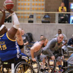 Road Warriors' Marcus Oden,#15, shoots the ball during their match against the Dallas Wheelchair Mavericks at the 21st Annual D1 Wheelchair Basketball Tournament in Phoenix, Ariz. (Photo by: Josh Eisenberg)