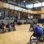 Spencer Heslop, #24, makes a free throw during the 21st Annual D1 Wheelchair Basketball Tournament in Phoenix, Ariz. (Photo by Christopher Di Virgilio).