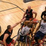 Trevon Jennifer, No. 5, attempts a rebound against the Heat at the 2020 Toyota national Wheelchair Basketball Tournament in Wichita, Kan. (Photo by Christopher Di Virgilio).