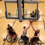 The Punishers and Heat come together at the 2020 Toyota national Wheelchair Basketball Tournament in Wichita, Kan. (Photo by Christopher Di Virgilio).