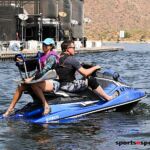 Two rescue swimmers await their next skier during the 2020 Arizona Adaptive Water Sports Day on the Lake. (Photo by Christopher Di Virgilio). volunteers02