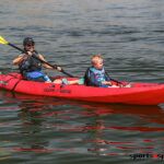 A mom and son enjoy a day at Bartlett Lake during the 2020 Arizona Adaptive Water Sports, Day on the Lake event. (Photo by Christopher Di Virgilio). kayaking01