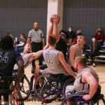 A select group of collegiate wheelchair basketball teams came to Tucson to take part in a collegiate basketball tournament and celebrate celebrating a gift and dedication of the Cody Schechter Gym and Locker Room for Adaptive Athletics from UArizona alumni and Phoenix businessman, Eric Schechter. (Photo by Christopher Di Virgilio).