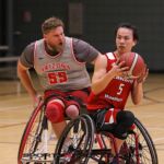 A select group of collegiate wheelchair basketball teams came to Tucson to take part in a collegiate basketball tournament and celebrate celebrating a gift and dedication of the Cody Schechter Gym and Locker Room for Adaptive Athletics from UArizona alumni and Phoenix businessman, Eric Schechter. (Photo by Christopher Di Virgilio).