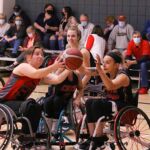A select group of collegiate wheelchair basketball teams came to Tucson to take part in a collegiate basketball tournament and celebrate celebrating a gift and dedication of the Cody Schechter Gym and Locker Room for Adaptive Athletics from UArizona alumni and Phoenix businessman, Eric Schechter. (Photo by Christopher Di Virgilio).