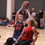 A select group of collegiate wheelchair basketball teams came to Tucson to take part in a collegiate basketball tournament and celebrate celebrating a gift and dedication of the Cody Schechter Gym and Locker Room for Adaptive Athletics from UArizona alumni and Phoenix businessman, Eric Schechter. (Photo by Christopher Di Virgilio).