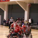 A select group of collegiate wheelchair basketball teams came to Tucson to take part in a collegiate basketball tournament and celebrate celebrating a gift and dedication of the Cody Schechter Gym and Locker Room for Adaptive Athletics from UArizona alumni and Phoenix businessman, Eric Schechter. (Photo by Christopher Di Virgilio).