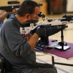 Air rifle event at the 2022 Arizona Adaptive Sports Desert Challenge Games in Mesa, Ariz. (Photo by Christopher Di Virgilio).