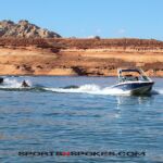 Enjoying adaptive water skiing on Lake Powell during an adaptive water event hosted by Arizona Adaptive Watersports. (Photo by Christopher Di Virgilio/SNS).