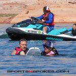 Enjoying adaptive water skiing on Lake Powell during an adaptive water event hosted by Arizona Adaptive Watersports. (Photo by Christopher Di Virgilio/SNS).